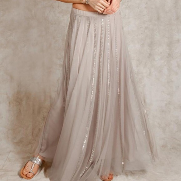 Chan Luu Dresses & Skirts - CHAN LUU BEADED MAXI SKIRT